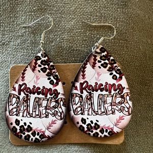 Faux leather earrings. $6 each or 3 for $15